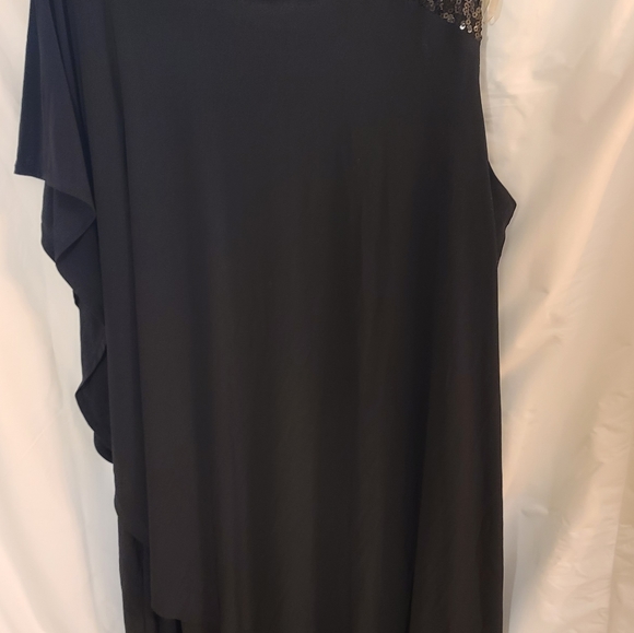 Added Dimensions For Catherines Black with one sleeve Plus size dress. - Picture 3 of 5